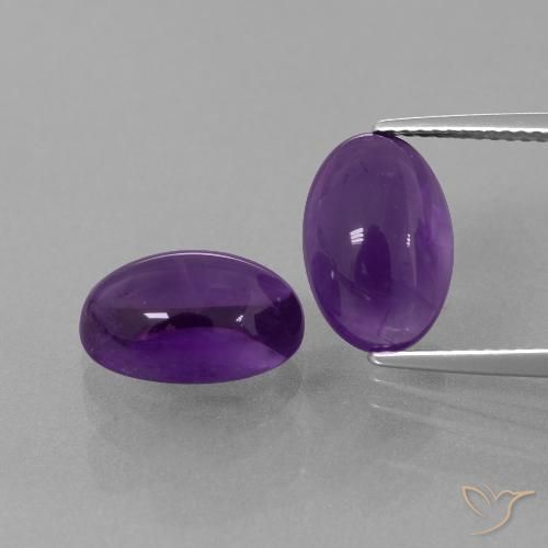 8.34ctw Natural Violeta rojizo Amatista, Ovalada, Transparente