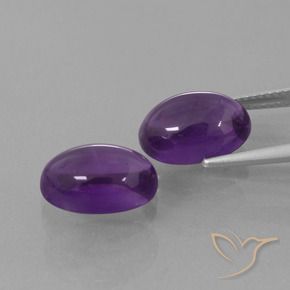 Gemas de Amatista Violeta rojizo natural de 8.34 ct, Ovalada, Transparente