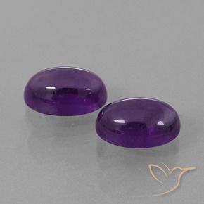 Gemas de Amatista Violeta rojizo natural de 8.44 ct, Ovalada, Transparente