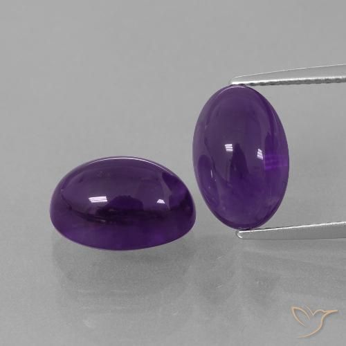 9.85ctw Natural Violeta medio Amatista, Ovalada, Transparente
