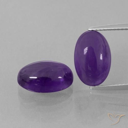 7.25ctw Natural Violeta medio Amatista, Ovalada, Transparente