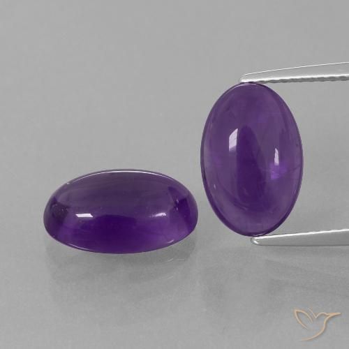 6.76ctw Natural Violeta medio Amatista, Ovalada, Transparente