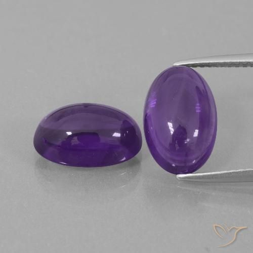 7.54ctw Natural Violeta medio Amatista, Ovalada, Transparente