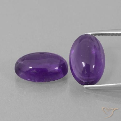 7.09ctw Natural Violeta claro medio Amatista, Ovalada, Transparente