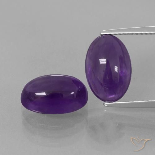 7.90ctw Natural Violeta medio Amatista, Ovalada, Transparente