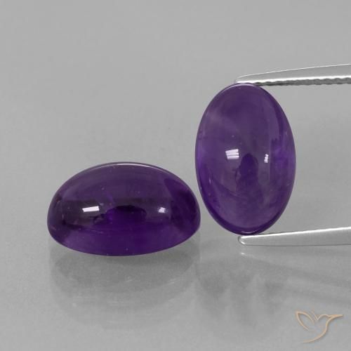 8.58ctw Natural Violeta medio Amatista, Ovalada, Transparente