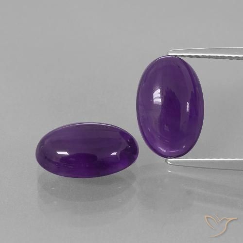 6.49ctw Natural Violeta oscuro Amatista, Ovalada, Transparente