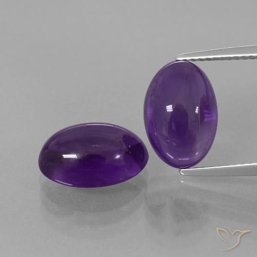 7.34ctw Natural Violeta medio Amatista, Ovalada, Transparente