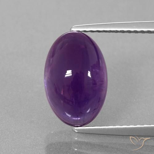 3.88ct Natural Violeta rojizo Amatista, Ovalada, Transparente