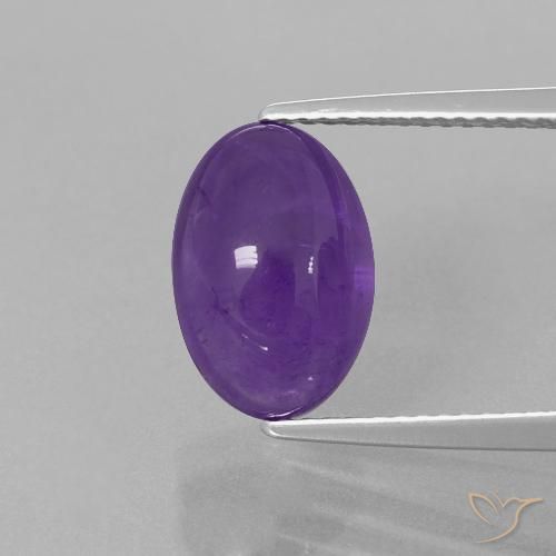 4.10ct Natural Violeta claro medio Amatista, Ovalada, Transparente