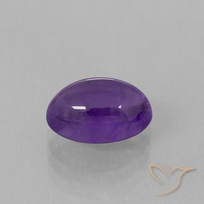 Amatista Violeta claro medio natural de 4.10 ct, Ovalada, Transparente