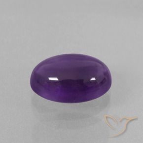 Amatista Violeta claro medio natural de 4.04 ct, Ovalada, Transparente