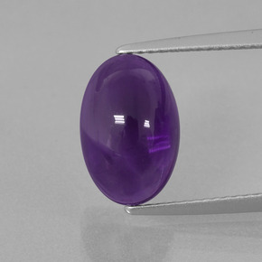 Amatista violeta natural de 4,17 ct, corte óvalo, transparente