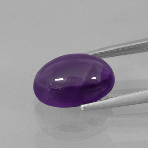 Amatista violeta natural de 4,17 ct, corte óvalo, transparente