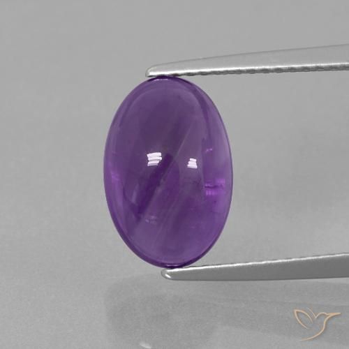 3.67ct Natural Violeta medio Amatista, Ovalada, Transparente