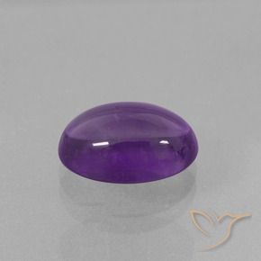 Amatista Violeta medio natural de 3.67 ct, Ovalada, Transparente