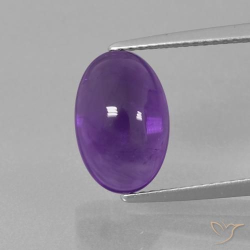 3.98ct Natural Violeta medio Amatista, Ovalada, Transparente