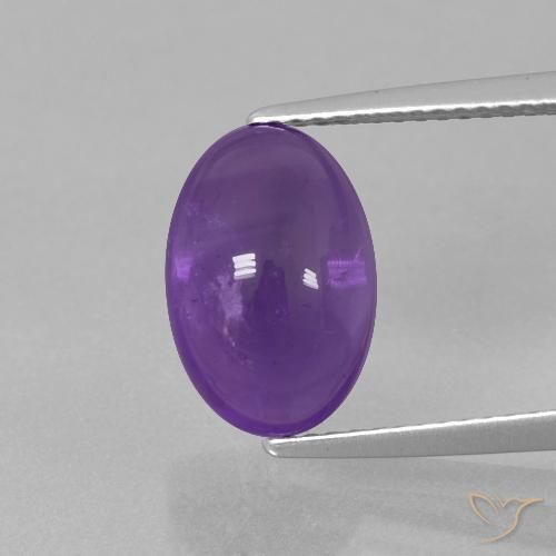 4.11ct Natural Violeta claro medio Amatista, Ovalada, Transparente