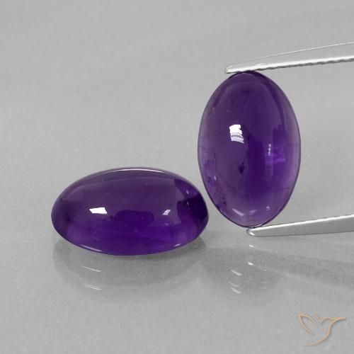 6.81ctw Natural Violeta medio Amatista, Ovalada, Transparente