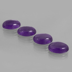 Gemas de Amatista Violeta medio natural de 13.50 ct, Corte Óvalo, Transparente