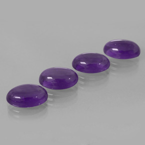Gemas de Amatista Violeta medio natural de 13.50 ct, Corte Óvalo, Transparente