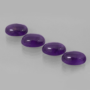 Gemas de amatista violeta natural de  ct, corte óvalo, transparente