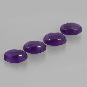 Gemas de amatista violeta natural de  ct, corte óvalo, transparente