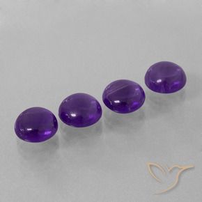 Gemas de Amatista Violeta medio natural de 9.33 ct, Redondo, Transparente