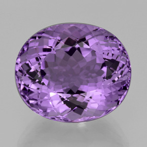 Amatista violeta natural de 17,09 ct, corte óvalo, VVS