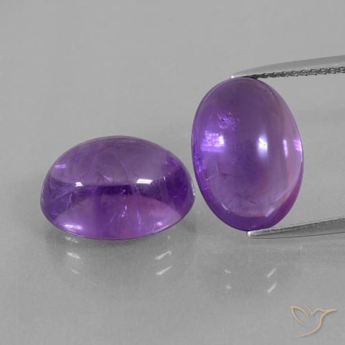 14.65ctw Natural Violeta rojizo Amatista, Ovalada, Transparente