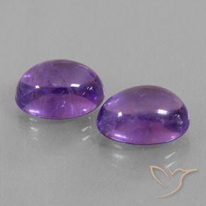 Gemas de Amatista Violeta rojizo natural de 14.65 ct, Ovalada, Transparente
