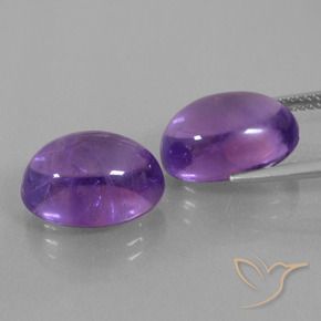 Gemas de Amatista Violeta rojizo natural de 14.65 ct, Ovalada, Transparente