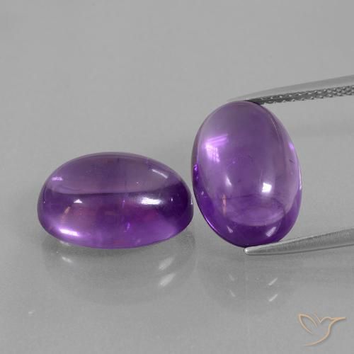 12.30ctw Natural Violeta medio Amatista, Ovalada, Transparente
