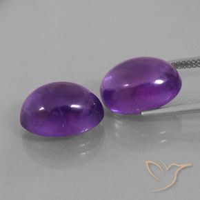 Gemas de Amatista Violeta rojizo natural de 13.84 ct, Ovalada, Transparente