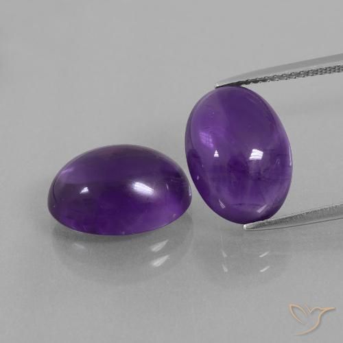 12.50ctw Natural Violeta medio Amatista, Ovalada, Transparente