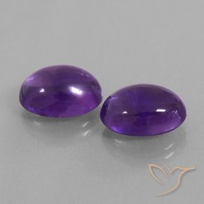 Gemas de Amatista Violeta medio natural de 12.50 ct, Ovalada, Transparente