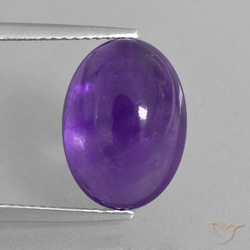 7.06ct Natural Violeta claro medio Amatista, Ovalada, Transparente