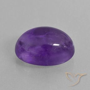 Amatista Violeta claro medio natural de 7.06 ct, Ovalada, Transparente