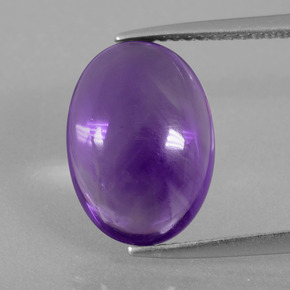 Amatista Violeta natural de 5.58 ct, Corte Óvalo, Transparente