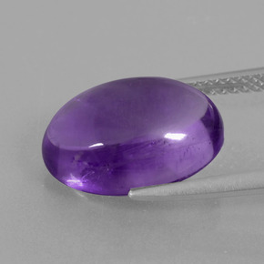 Amatista Violeta natural de 5.58 ct, Corte Óvalo, Transparente