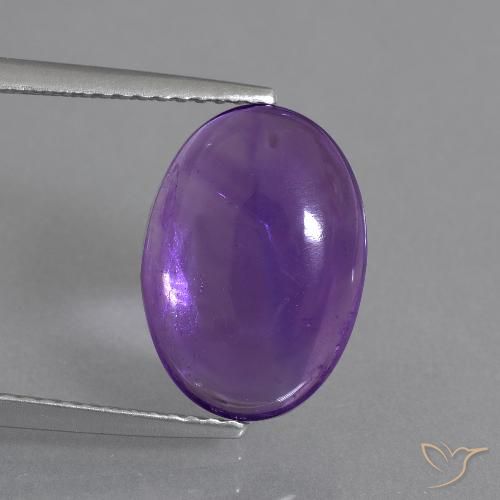 5.22ct Natural Violeta medio Amatista, Ovalada, Transparente