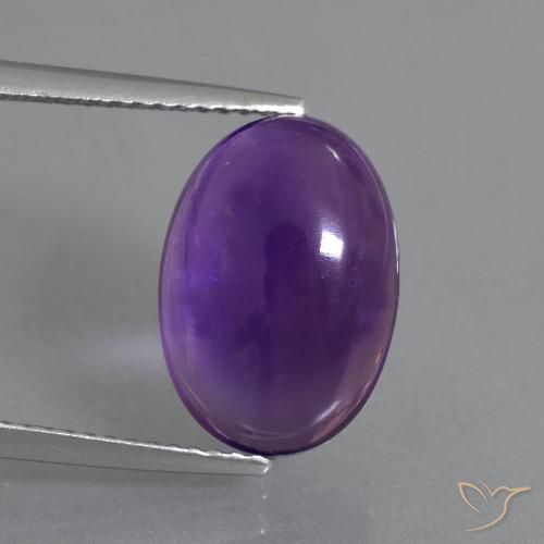 6.80ct Natural Violeta medio Amatista, Ovalada, Transparente