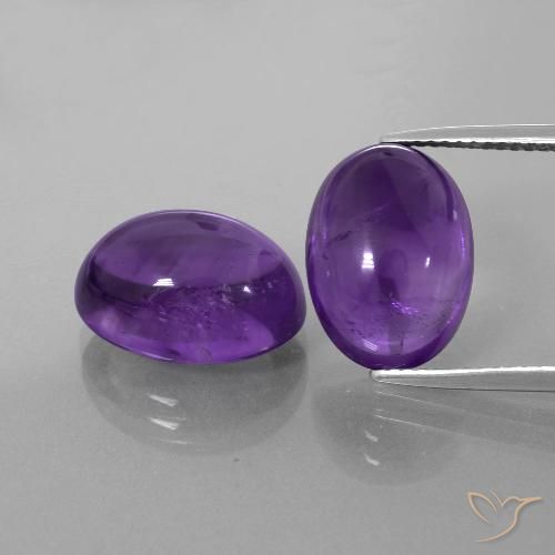 13.62ctw Natural Violeta medio Amatista, Ovalada, Transparente