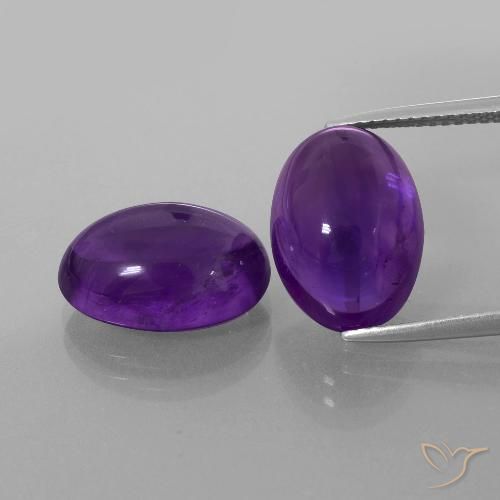 13.29ctw Natural Violeta medio Amatista, Ovalada, Transparente