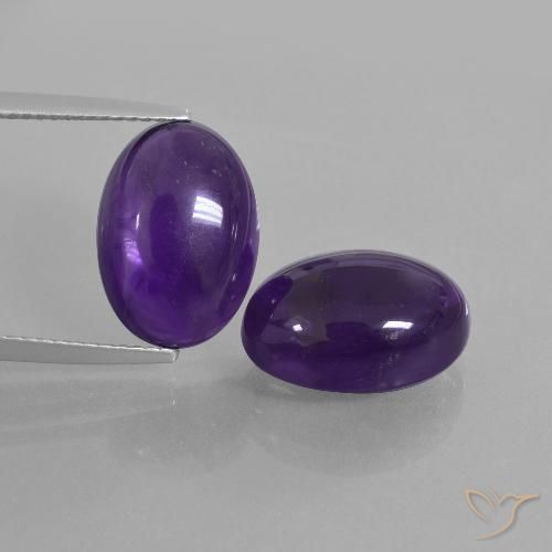 12.94ctw Natural Violeta medio Amatista, Ovalada, Transparente