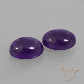Gemas de Amatista Violeta medio natural de 12.94 ct, Ovalada, Transparente