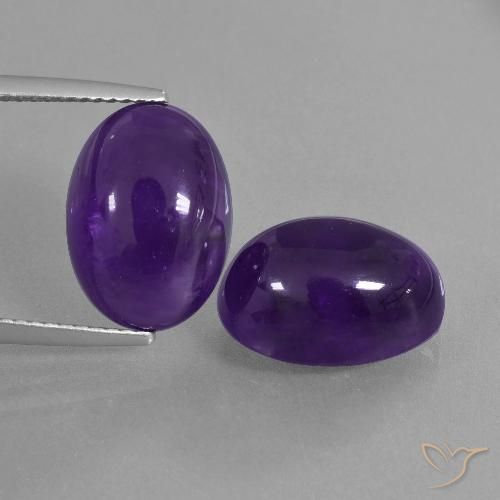 13.67ctw Natural Violeta medio Amatista, Ovalada, Transparente