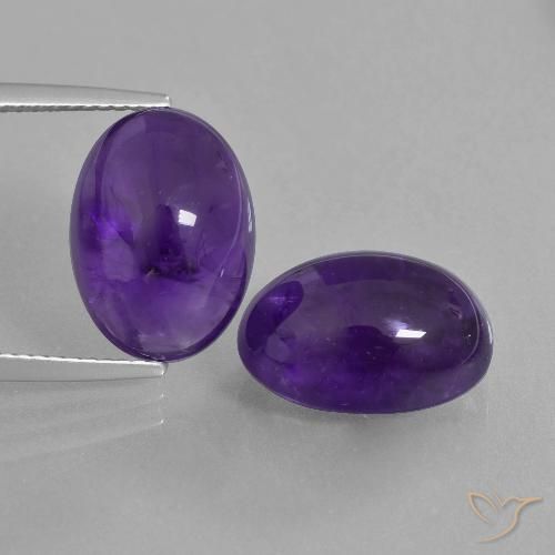 13.30ctw Natural Violeta medio Amatista, Ovalada, Transparente