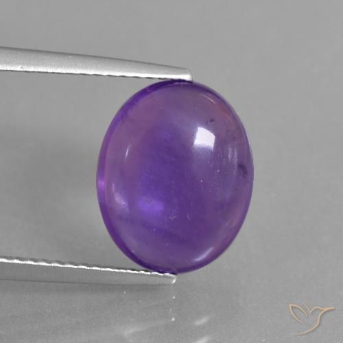 5.18ct Natural Violeta claro medio Amatista, Ovalada, Transparente