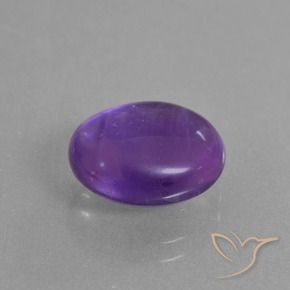 Amatista Violeta claro medio natural de 5.18 ct, Ovalada, Transparente